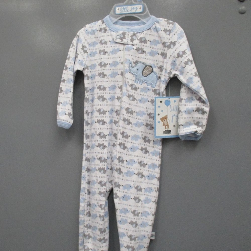 BNWT Baby's Romper Size 6-9M White with Animal Prints 100% Cotton Overall Sack